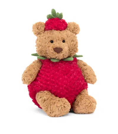 Jellycat Bartholomew Bear Strawberry (26cm) In Brown