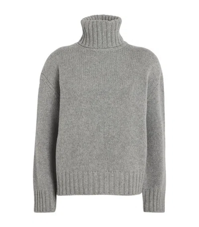 Fabiana Filippi Merino-silk-cashmere Rollneck Sweater In Grey