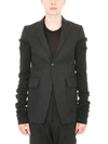 Rick Owens Black Canvas Weakling Blazer