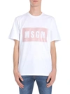 Msgm Logo Print T-shirt In Bianco