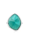 Monica Vinader Siren Amazonite & Sterling Silver Ring In Silver/ Amazonite