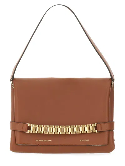 Victoria Beckham Clutch Bag With Chain In Brown