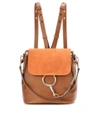 CHLOÉ Faye leather and suede backpack,P00283529-1