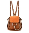 CHLOÉ FAYE MINI LEATHER AND SUEDE BACKPACK,P00283546