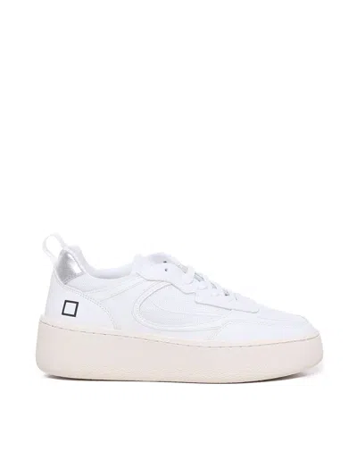 Date Sfera Laminated Sneakers In White
