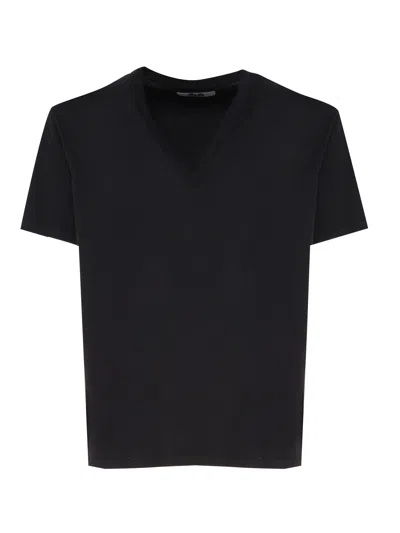 Mauro Grifoni V-neck T-shirt In Black