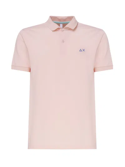 Sun 68 Polo T-shirt In Cotton In Pink