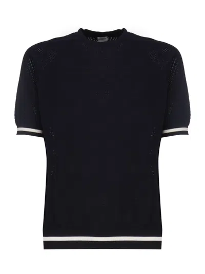 Eleventy Knitted T-shirt In Blue