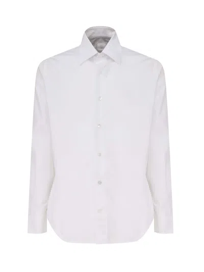 Eleventy Long Sleeved Shirt In White