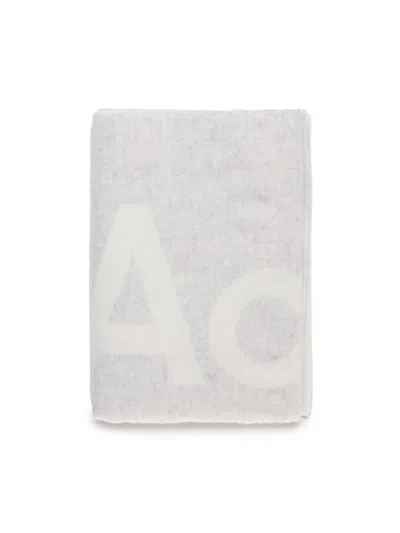 Acne Studios Jacquard Logo Scarf In Grey