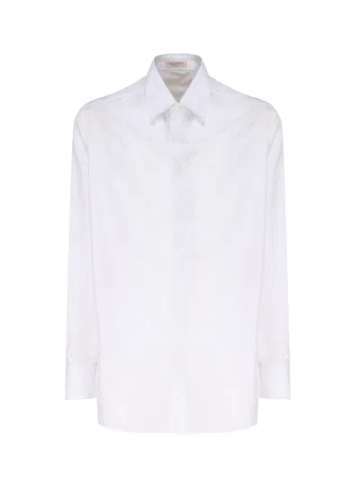 Valentino Vlogo Jacquard Shirt In White