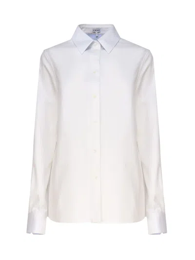 Loewe Cotton Satin Shirt In White