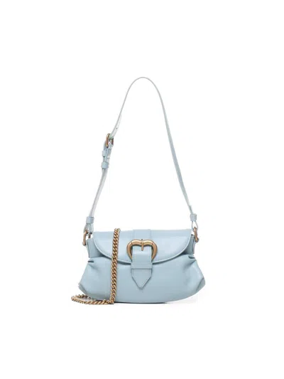 Pinko Mini Jolene Shoulder Bag In Blue