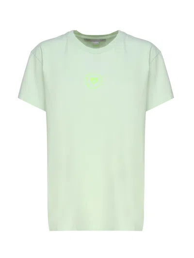 Stella Mccartney Cotton T-shirt With Circular Logo In Green