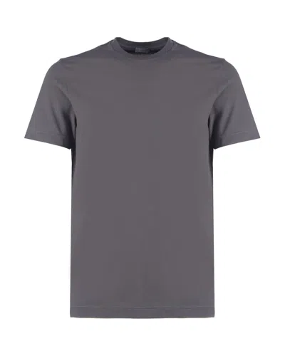Zanone Cotton T-shirt In Grey