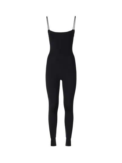 The Andamane Jumpsuit With Shoulder Pads In Black