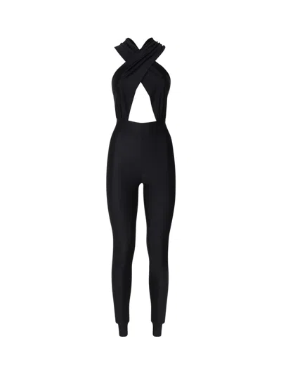 The Andamane One-piece Jumpsuit With Banded Top In Black