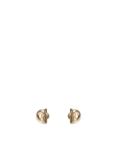 Ferragamo Small Gancini Earrings In Golden