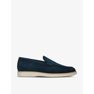 Magnanni Suede Paraiso Loafers In Teal