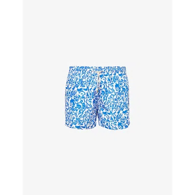 Arrels Barcelona Mens Blue Vibes Marie Lavis Printed Swim Shorts