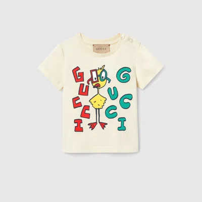 Gucci Babies' Printed Cotton T-shirt In Multi