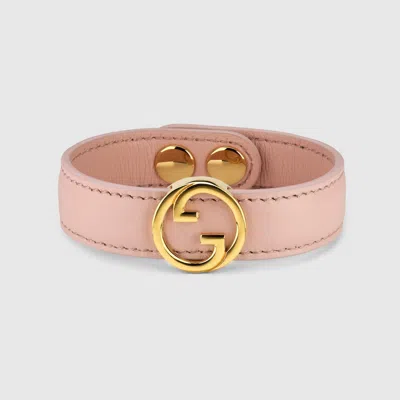 Gucci Bracelet With Round Interlocking G In Pink