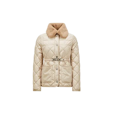 Moncler Collection Cygne Short Down Jacket Beige In Neutral