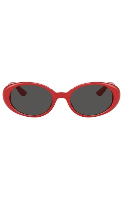 Dolce & Gabbana Re-edition Dna Oval-frame Sunglasses In Red