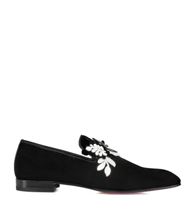 Christian Louboutin Dandelion Petunia Velvet Loafers In Black