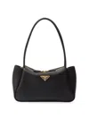 Prada Women's Medium Leather Handbag In Black