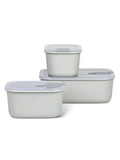 Mepal Easyclip 3-piece Food Storage Set In Nordic White