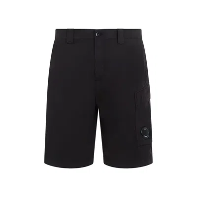 C.p. Company Stretch Cargo Bermuda Shorts In Black