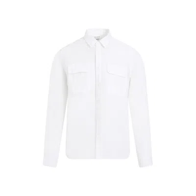 C.p. Company Cp Company Linen Pocket Shirt In White