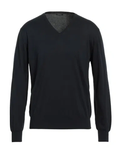 Cruciani Man Sweater Midnight Blue Size 42 Cotton