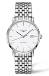 LONGINES ELEGANT AUTOMATIC BRACELET WATCH, 39MM,L49104126