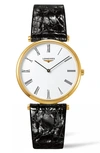 LONGINES LA GRANDE CLASSIQUE LEATHER STRAP WATCH, 36MM,L47552112