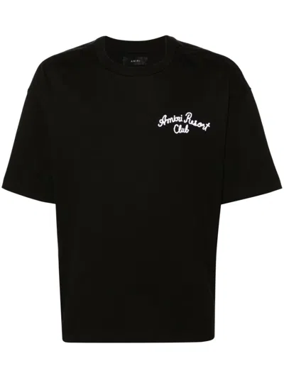 Amiri Resort Club Cotton T-shirt In Black