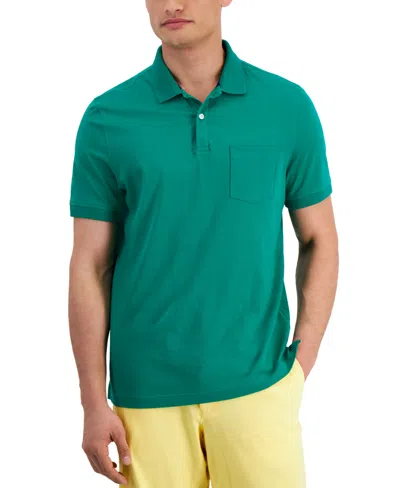 Club Room Men's Solid Jersey Polo With Pocket, Created For Macy's In Wild Meadow