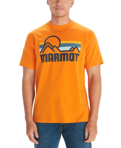 Marmot Men's Retro Coastal Graphic Short-sleeve T-shirt In Orange Pepper