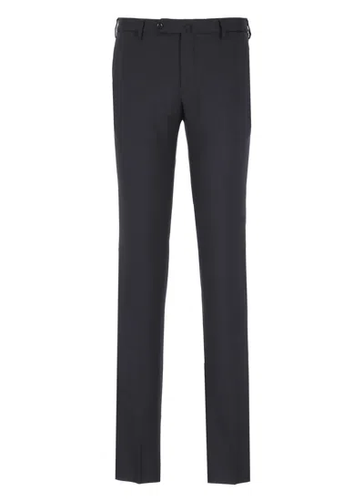 Incotex Pleated Virgin Wool Tailored Trousers In Blue