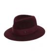 Maison Michel Virginie Felt Fedora Hat In Red
