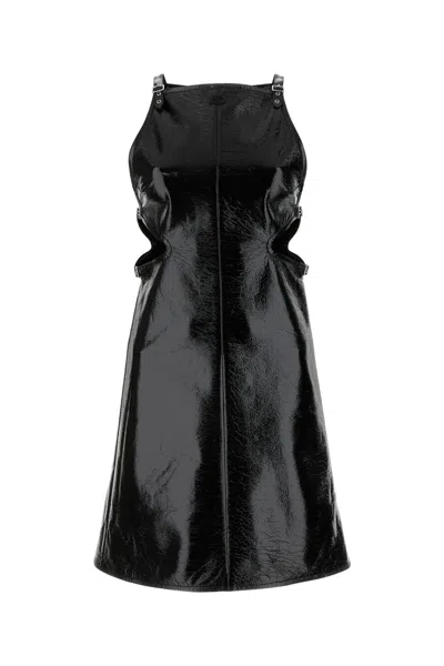 Courrèges Black Vinyl Mini Dress