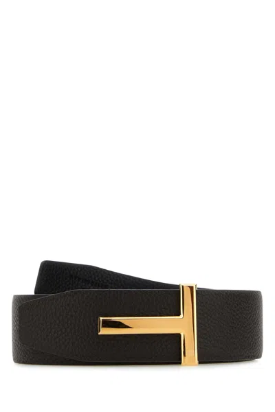 Tom Ford Reversible Leather Belt In 3bn06