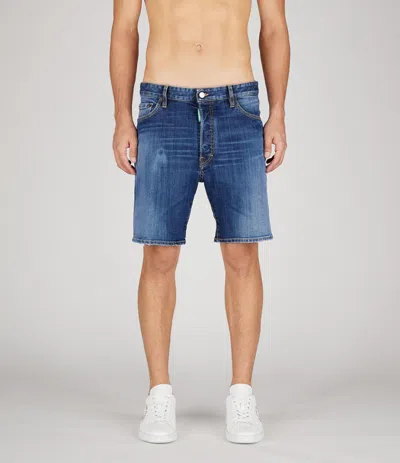 Dsquared2 Short Pants In Blue Navy