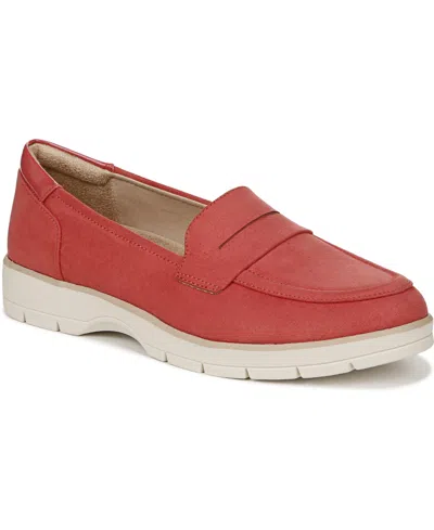 Dr. Scholl's Women's Nice Day Loafers In Red Fabric