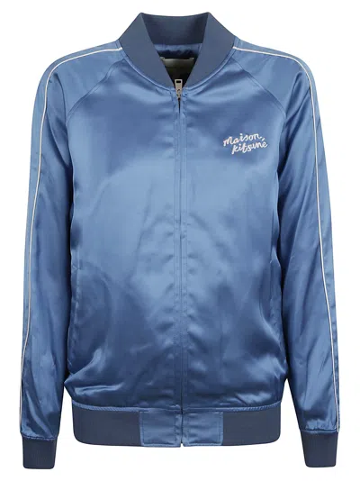 Maison Kitsuné Varsity Jacket In Blue