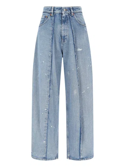 Mm6 Maison Margiela Straight-leg Cotton Jeans In Blue