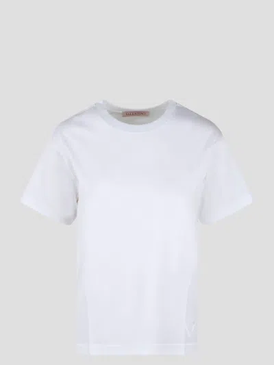 Valentino Crew-neck Cotton T-shirt In White