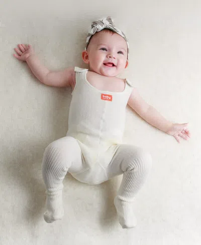 3 Stories Trading Baby Boys Or Baby Girls Comfit Full Body Tights In Ivory