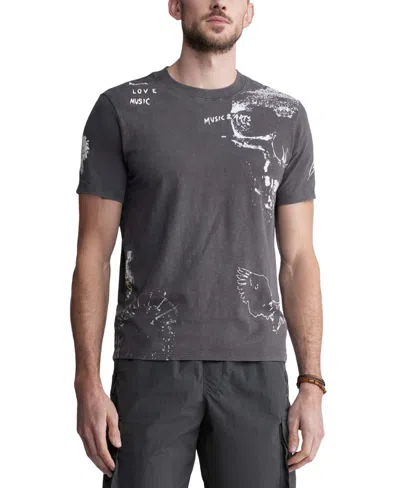 Buffalo David Bitton Men's Tupeck Classic-fit Abstract Graphic T-shirt In Charcoal